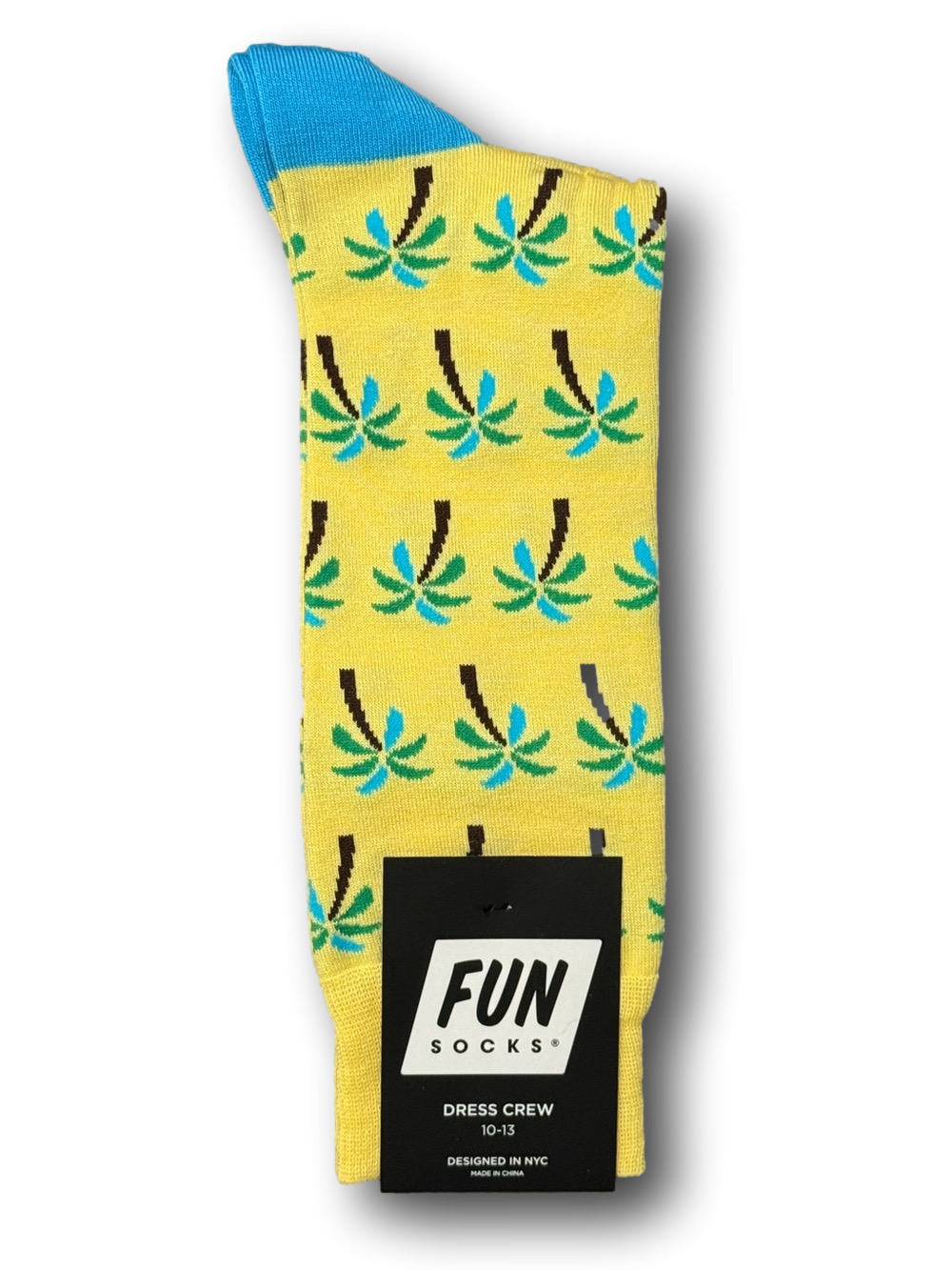 3/$18 Palm Trees Funny Novelty Crew Socks - NWT